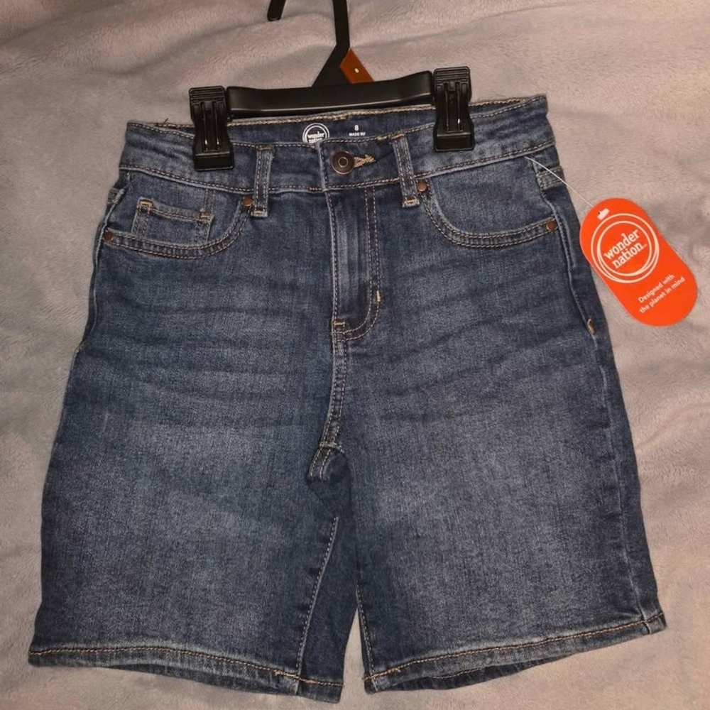 Wonder Nation Dark Blue Denim Kids Shorts